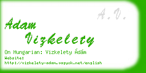 adam vizkelety business card